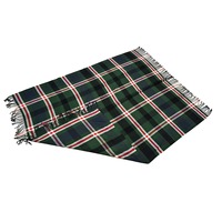 Couverture tricotée super douce, chaude et durable, nouveau tapis à carreaux écossais vert vintage pour la décoration de la maison, de l'hôtel et du canapé
