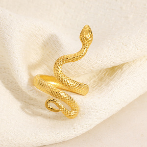 Anillo de Acero Inoxidable con Forma de Serpiente, Diseño Abierto, Joyería de Moda Unisex, Regalo - Product Image 3