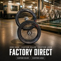 Kit de mise à niveau haute performance Sur-Ron Light Bee X Supermoto avec roues de 17 pouces et pneus de route 70/90-17 90/80-17 en aluminium CNC argenté