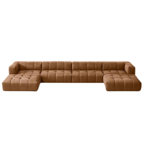 Sofá Seccional Modular de Cuero <span class=keywords><strong>Dario</strong></span> de HDC Designer Living Room, Estilo Mid-Century, para el Hogar, Centro Comercial, Apartamento o Club - Product Image 1