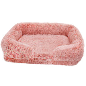 Venta directa de fábrica, cama para mascotas de buena calidad, sofá largo peludo de felpa para invierno, cálido y suave para perros y gatos - Product Image 2