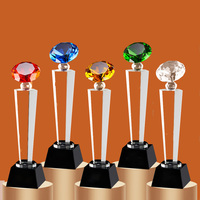 Trophée personnalisé en cristal de diamant avec gravure au laser pour les récompenses de compétition de ligue et la coupe de voix musicale