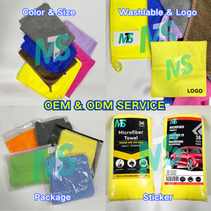 Lot de 36 serviettes en microfibre personnalisables avec logo pour le polissage automobile, 40x40cm, 300gsm, chiffon de nettoyage en microfibre - Product Image 3