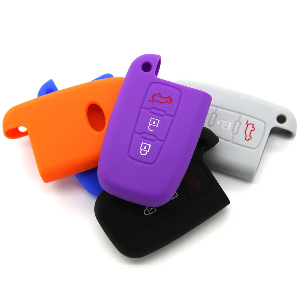 High Quality Oem Odm Different Brand 3 Buttons Car Remote Key Fob Key Holder Silicone Car Key Case