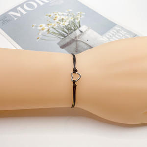 LC202503326 all'ingrosso Lucky macramè corda intrecciata <span class=keywords><strong>cuore</strong></span> intrecciata per bracciale alla moda alla moda in acciaio inox regalo - Product Image 3