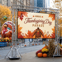 Mur vidéo d'affichage P3.91 intérieur/extérieur étanche IP65 7680Hz pour la location, idéal pour le Jour de Thanksgiving annuel