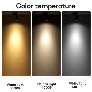 Foco de Riel Comercial Dali Regulable de 10W/20W/30W, Iluminación LED de Riel COB Ajustable <span class=keywords><strong>con</strong></span> Rotación CCT y Lente de Panal - Product Image 6