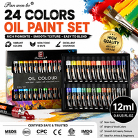 Ensemble de peinture à l'huile de 12 tubes de 12 ml/0,42 oz, pigments riches, peintures à l'huile non toxiques, couleurs à base d'huile pour artistes professionnels, ensemble de peinture à l'huile