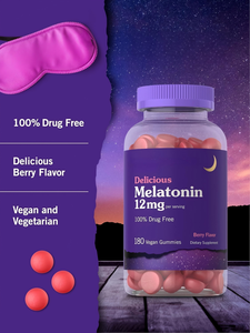 Gomitas de Melatonina Good Dream de Marca Privada OEM, Vitaminas <span class=keywords><strong>para</strong></span> Dormir, Mejora la Memoria, <span class=keywords><strong>para</strong></span> Hombres y Mujeres, Sabores Naturales de Frutas - Product Image 4