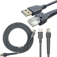 Cable de Lector de Código de Barras USB RJ45 CBA-U01-S07ZAR, Cable Trenzado de Cobre Puro para Zebra Symbol LS2208 DS2278 DS4208 DS8178
