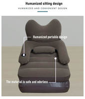 Gonflable Pliable Salon Canapé Chaise Air Lit Matelas Flocage Couverture Sans Phtalate PVC Respectueux De L'environnement Extérieur