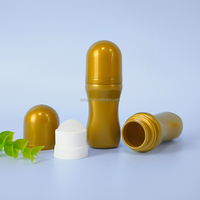 Flacon à bille ovale en plastique PE de 30 ml, vide, pour huiles essentielles, parfums, emballage avec bouchon à vis, surface sérigraphiable, crème pour le visage
