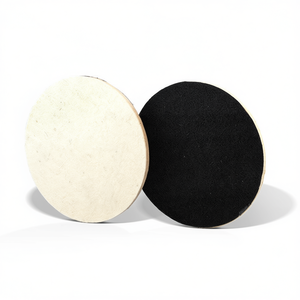 Disque de polissage en feutre Velcro Fervi 100 mm noir et blanc pour le detailing automobile - Product Image 2