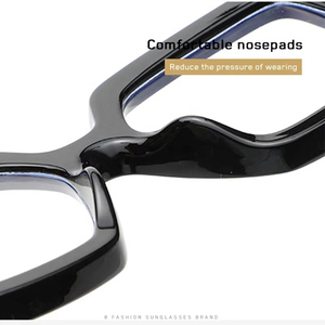 Monture de Lunettes Polygonale Carrée sur Mesure de Marque de Luxe pour Femmes, Anti-Lumière Bleue Transparente, Montures de Lunettes Optiques Léopard Colorées pour Hommes - Product Image 4