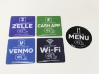 Individuelle Menü-NFC-Karte mit Aufkleber, Bedruckt mit 213 215 216 Chip, Kontaktlose RFID-Smartcard für Restaurants, Tippen zum Bestellen