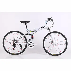 factory supply 26 inch 21/24/27 speed double disc brake mountain bike bicycle Full Suspension Frame Alloy Mountain Bike Bicycle