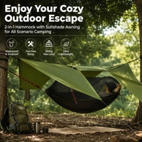 Tente suspendue d'extérieur pour adulte en nylon imperméable et résistant aux UV, pour camping, jardin, balançoire, 2 personnes