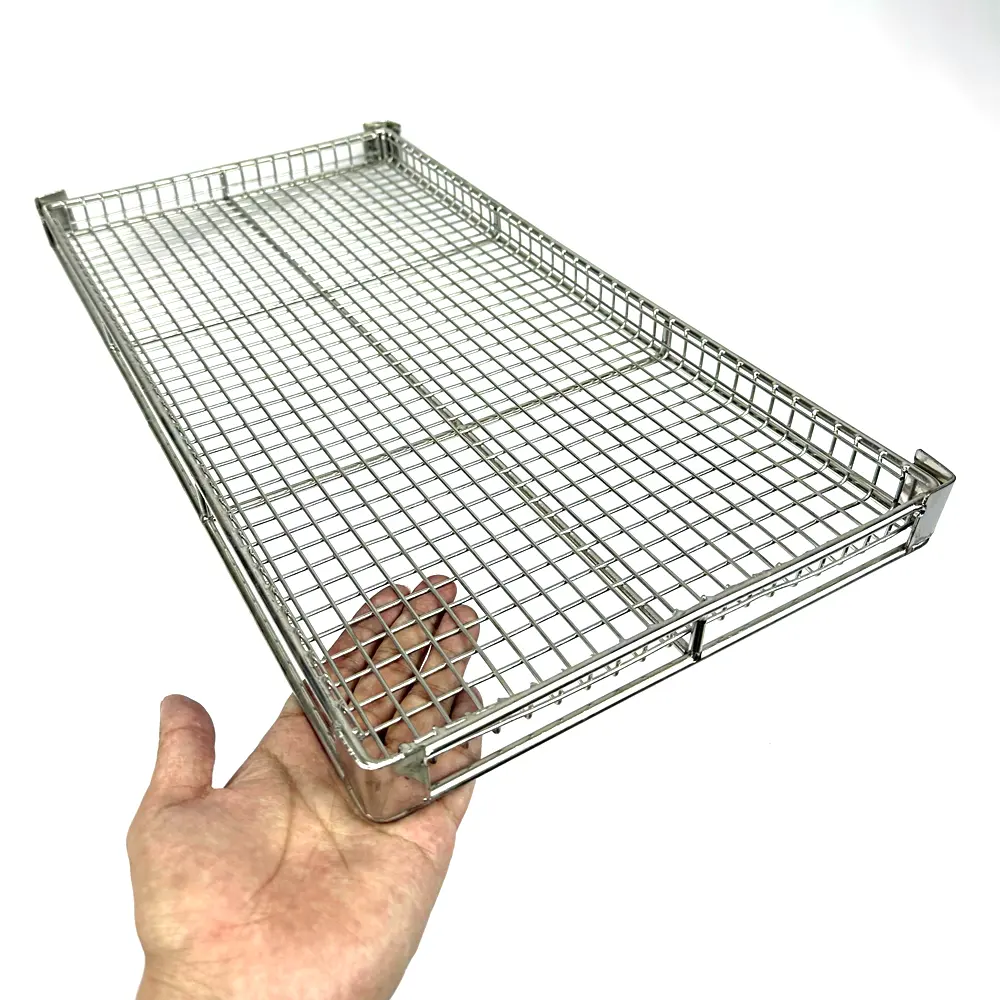 Custom-made Cooling net rack food grade 304 316 stainless steel wire mesh tray for food drying and dehydration