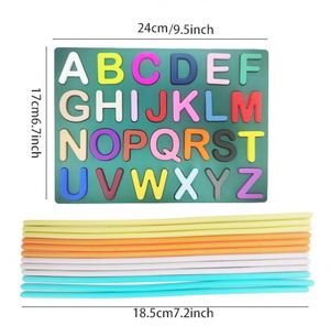 Nuevo Tablero de Actividades Sensoriales 2 en 1, Rompecabezas del Alfabeto, Juguete Sensorial de Silicona de Doble Cara para Aliviar el Estrés, TDAH y Autismo - Product Image 3