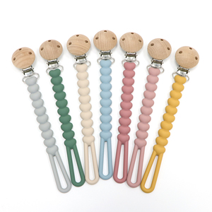 <span class=keywords><strong>Catenella</strong></span> Portaciuccio in Silicone Design Integrato Stile a Cuore per Neonati Maschi e Femmine - Product Image 1