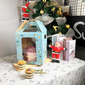 Sunshine Wholesale White Tall Cake Box Pastry Box Food Grade <b>Large</b> Cake <b>Safe</b> Transport Box with Handle Disposable for Wedding - Product Image 3