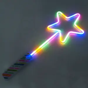 Feestconcert Licht Speelgoed Neon Licht Op Ster Lichtgevende Stick Led Knipperende Toverstaf