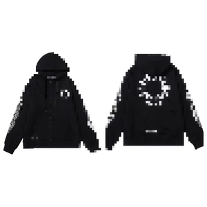 <span class=keywords><strong>Felpa</strong></span> <span class=keywords><strong>con</strong></span> cappuccio casual Chrome Hearts 2026 <span class=keywords><strong>con</strong></span> cerniera, 100% cotone, stampa digitale a tinta unita, vestibilità ampia per la stagione invernale - Product Image 2