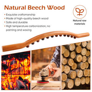 Private Label Naturholz Guasha <span class=keywords><strong>Stick</strong></span> für Mader oterapia Cellulite Massage Scrap ing Tool für Körper-und Gesichts massage geräte - Product Image 3