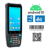 Teclado completo robusto Pdas almacén inventario colector de datos Terminal impermeable Industrial Android 10 código de barras Pda alfombra de mano