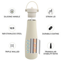 Cadeau d'entreprise, bouteille isotherme esthétique de 500 ml, couleur macaron, sans BPA, en acier inoxydable 304, thermos sous vide, maintien thermique de 12 à 24 heures