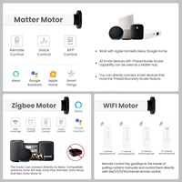 Stores à enroulement motorisés occultants automatiques sans perçage, double couche, compatibles Zigbee Alexa Tuya Google, type Shangri-La pour fenêtres