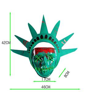 BAIGE gros Statue lumineuse de la liberté Cosplay Prop Halloween <span class=keywords><strong>masque</strong></span> Performance porter pour les spectacles sur scène - Product Image 4