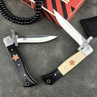 Couteau de poche russe 440C, couteau pliant pour l'extérieur, outil EDC pour le camping, couteau de chasse multi-usages