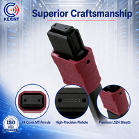 Cable de Fibra Óptica Kexint de 24 Núcleos MPO MTP, Cable Troncal Multimodo OM4 LSZH para Centro de Datos, Red 40G/100G