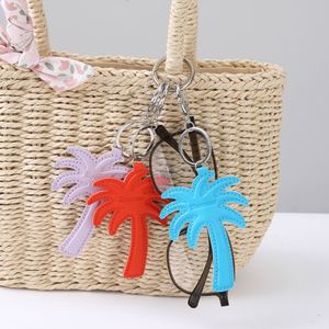 New Multi-functional Portable <b>Glasses</b> <b>Keychain</b> Sunglasses Anti-loss Holder Palm Tree Leather Pendant Bag Luggage Accessory - Product Image 3