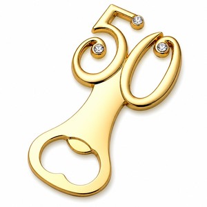 Apribottiglie Personalizzato con Numeri 50 e <span class=keywords><strong>Nome</strong></span> Inciso per Compleanno, Matrimonio, Anniversario, Souvenir in Confezione Regalo, Apribottiglie in Metallo - Product Image 3