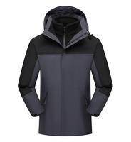 Veste softshell trois en un personnalisée pour le cyclisme en plein air, le ski, les vêtements de travail, fermeture à glissière, logo brodé imprimé, publicité