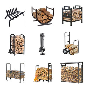 <span class=keywords><strong>Carrello</strong></span> Porta Legna in Acciaio Resistente per Caminetto, <span class=keywords><strong>Carrello</strong></span> per Legna da Ardere <span class=keywords><strong>con</strong></span> <span class=keywords><strong>Ruote</strong></span> in Gomma Pneumatiche - Product Image 5