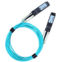 Kabel Optik Aktif Kompatibilitas Luas 100G QSFP28 AOC Garansi 3 Tahun untuk Interkoneksi Pusat Data Jaringan InfiniBand EDR