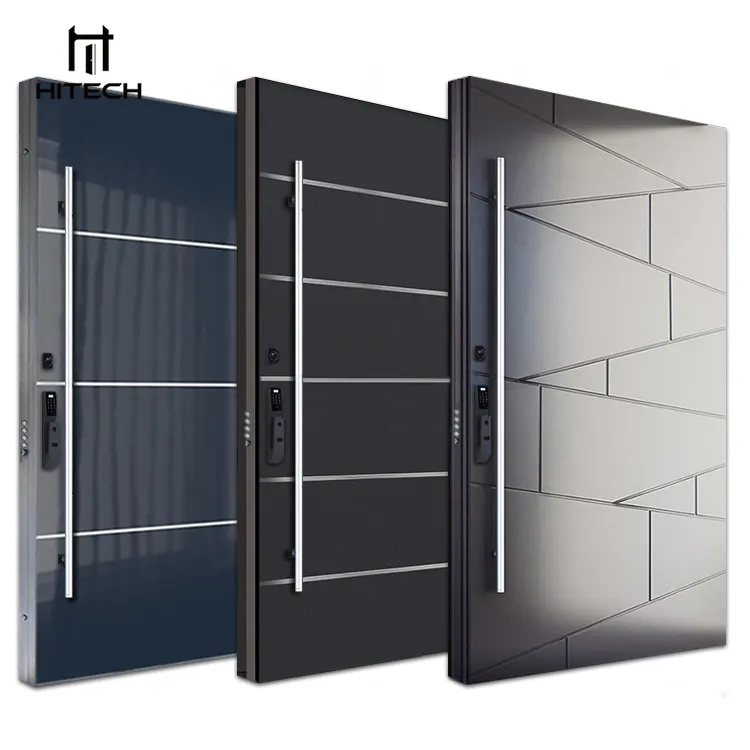 Hitech pivot doors Security exterior large main entry front stainless steel pivot door for home houses modern Others pivot door