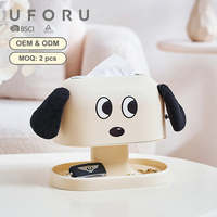 Boîtes à mouchoirs UFORU, boîte à mouchoirs en plastique personnalisée pour table, hôtel, boîte à mouchoirs multifonctionnelle amusante de style dessin animé
