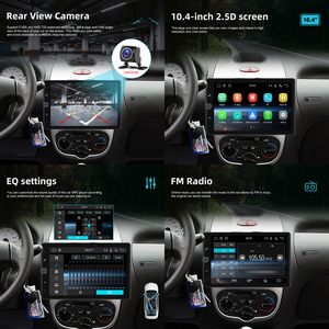 Podofo 1 Din Car Stereo 10.4" Rotatable Screen Support Wireless Carplay/Android Auto FM Car MP5 Player AUX FM BT EQ USB OEM/ODM - Product Image 3