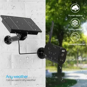Caméra de vidéosurveillance à panneau d'alimentation solaire, CCTV IP 1080P HD, carte Sim 4G, avec panneau solaire, étanche