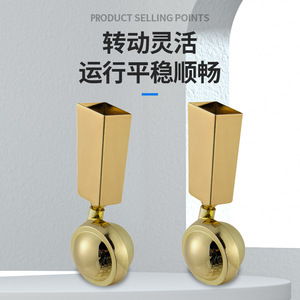 Junyuewei Square Cup Metal <b>Swivel</b> Chair Wheels 63mm Diameter Zinc Alloy Durable Wear Resistant Furniture Casters - Product Image 1