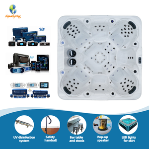 Spa de luxe pour 7 personnes, 105 jets, hydrothérapie, spa extérieur, <span class=keywords><strong>jacuzzi</strong></span>, bain à remous, spa extérieur avec cascade, 38 lumières LED - Product Image 2