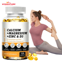 Complément Immunitaire OEM Ca mg Zn D3 D 	 Complément de magnésium, calcium, zinc et vitamine D3 en capsules molles pour des os solides