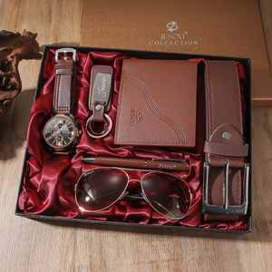 Set de Regalo Personalizado con Logotipo para el Día de San Valentín: Cinturón de Cuero, Monedero, Perfume, Llavero, Bolígrafo, Rosario, Pulsera, Reloj de Cuarzo para Hombre - Product Image 6