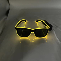 Lunettes de soleil à obturateur lumineuses à led colorées El Wire Neon Lunettes de fête à led pour le festival