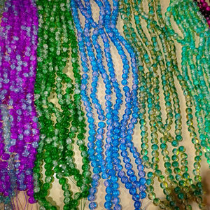 חם צ 'אמליה ורוד חרוזי זכוכית קריסטל קרצוף אדום שקוף ירוק רופפים עבור תיבת דואר תכשיטים-סיטונאי - Product Image 3