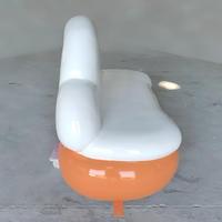 Adorable banc nuage moderne en fibre de verre pour patio, idéal pour l'intérieur et l'extérieur (parcs, centres commerciaux, écoles) – Durable, écologique et résistant à l'eau